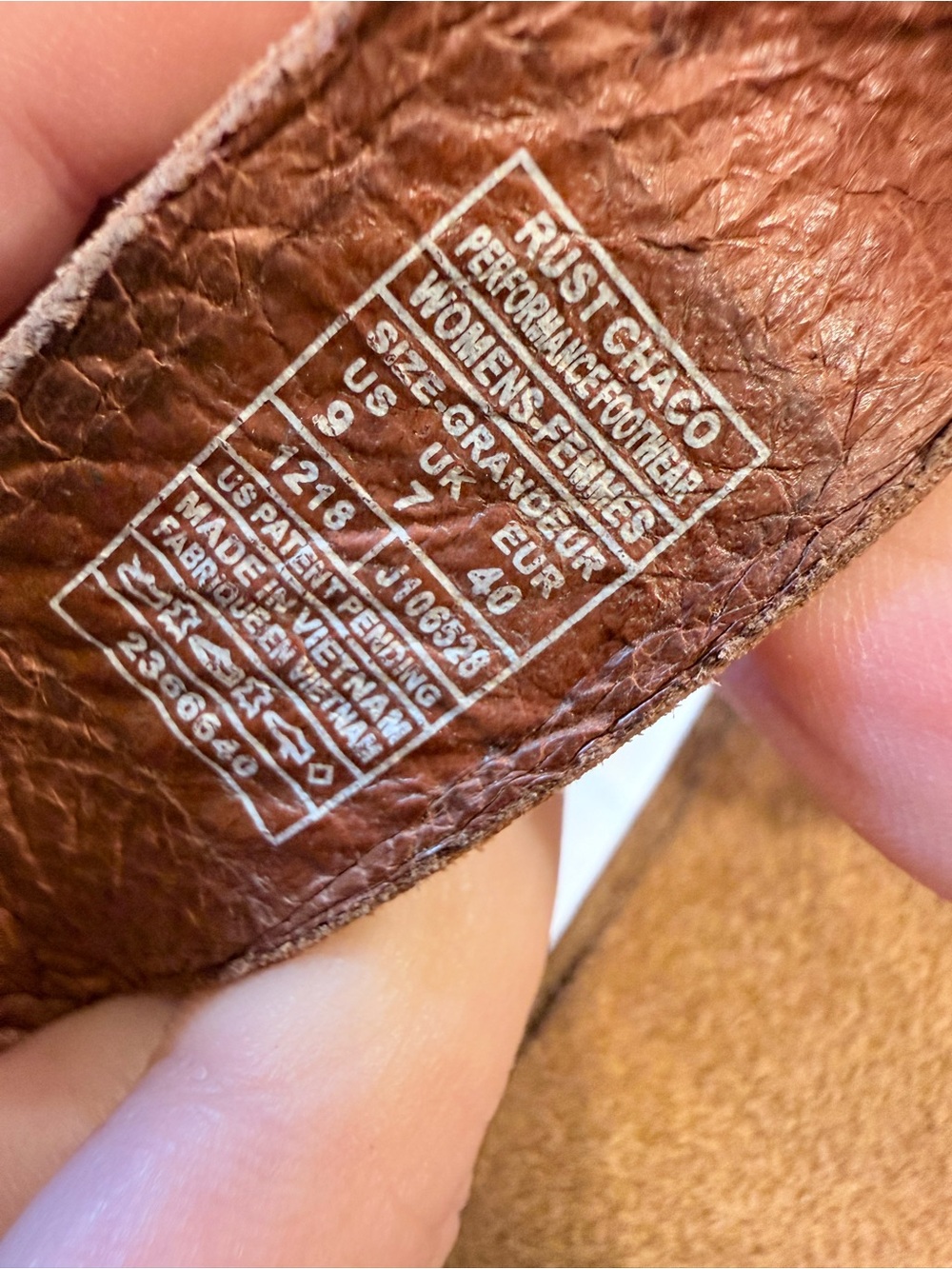 Chaco Wayfarer Leather Sandals Rust Brown Strappy  J106528 EU40 Women’s 9 M - Picture 8 of 8